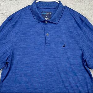 Nautica Shirt Adult‎ 2XL Navtech Blue Golf Polo Athletic Short Sleeve Rugby Mens